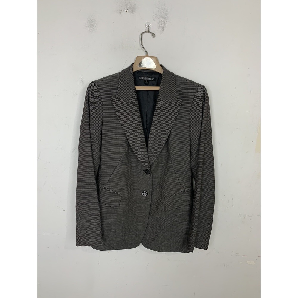 Lafayette 148 Womens Blazer 10 Gray Corporate 100% Wool Office Career‎ Workwear